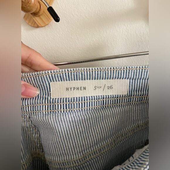 Anthropologie Shorts Women's 26 Pilcro Hyphen Blue Stripes High Rise Denim - Picture 4 of 6